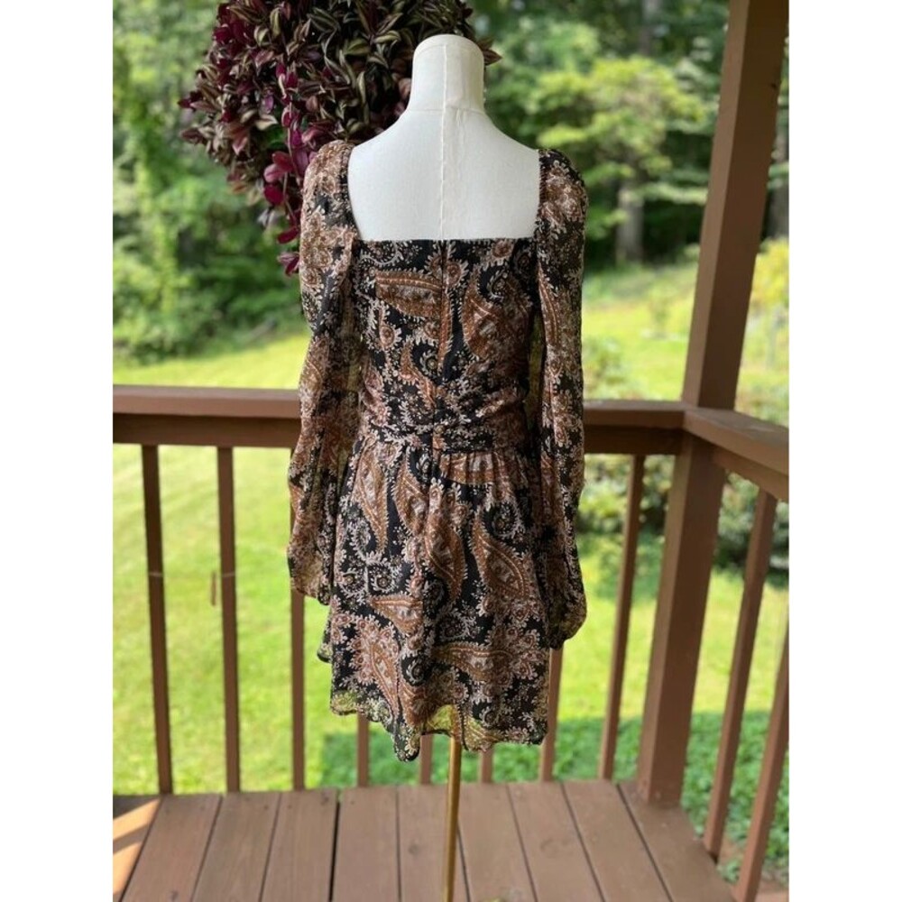 MinkPink Medium Paisley Paradise Mini Puff Sleeve Boho - Picture 2 of 10